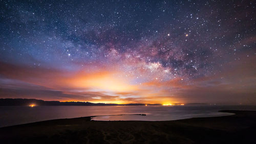 Scenic view of star field at night