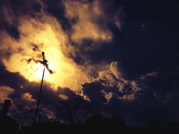 Low angle view of cloudy sky