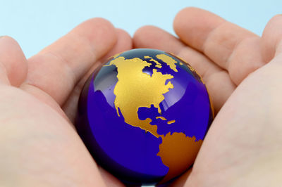 Close-up of person holding hands