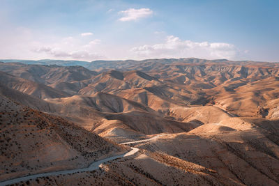 Scenic view of desert against sky