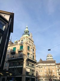 Low angle view of buildings against sky