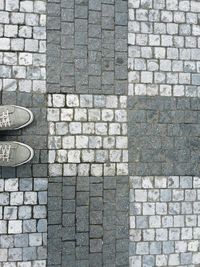 Full frame shot of cobblestone street