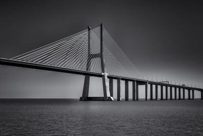 View of suspension bridge