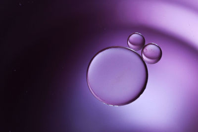 High angle view of bubbles in water