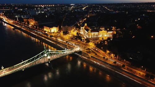 Photo on drone night in budapest 