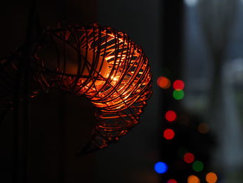 Close-up of illuminated lights