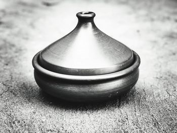 Close up of black tajine 