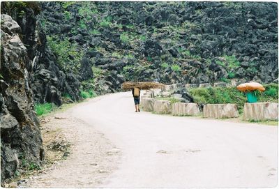 Road amidst trees in forest