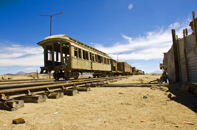 Train at desert