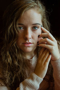 Close-up portrait of young woman