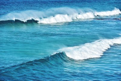 Waves rushing towards shore