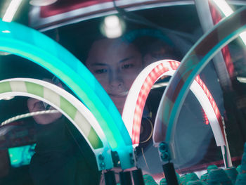 Close-up portrait of young woman