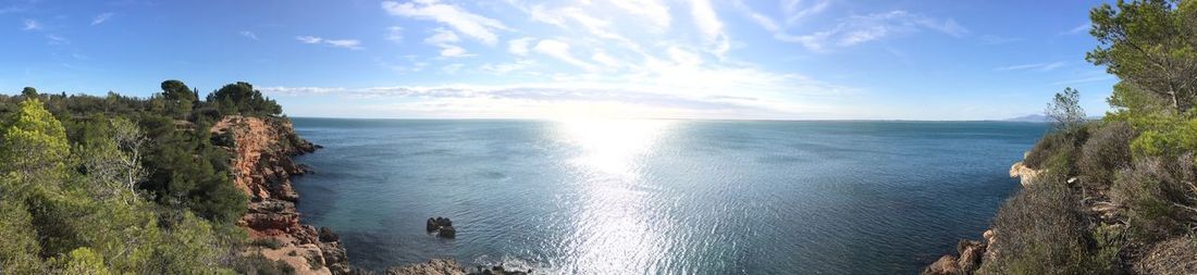 Panoramic view of sea against sky