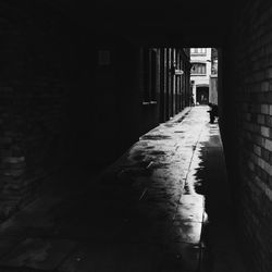 Narrow walkway along buildings