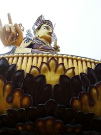 Low angle view of buddha statue