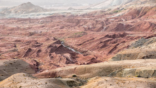 Aerial view of a desert