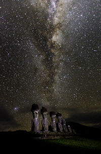 Low angle view of star field against sky at night