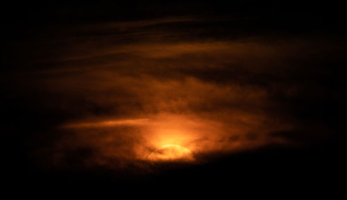 Low angle view of sky at night