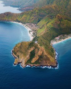 High angle view of sea shore