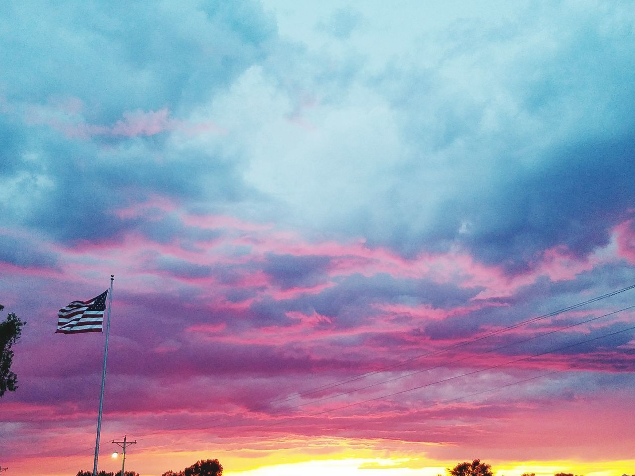 LOW ANGLE VIEW OF FLAG AGAINST SKY