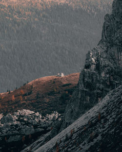 High angle view of mountains