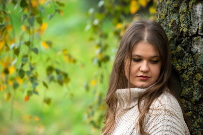 Portrait of a beautiful young woman