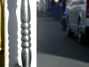 Close-up of traffic on road