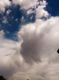 Low angle view of clouds in sky