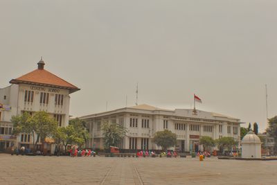 View of historic building against sky in city