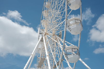 Low angle view of ferris wheel against sky