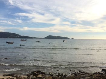 Scenic view of sea against sky