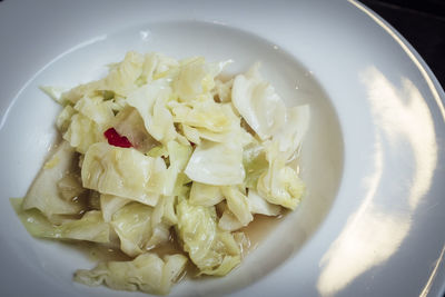 Close-up of pasta in plate