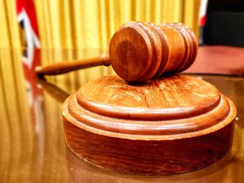 Close-up of bread on table