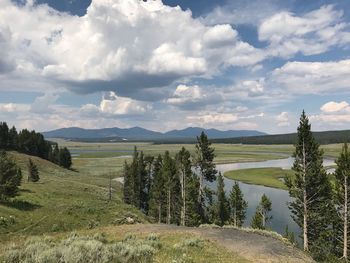 Scenic view of landscape against sky