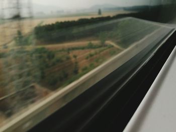 View of train on road