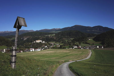 Scenic view of landscape against clear sky