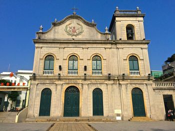 Low angle view of historic building