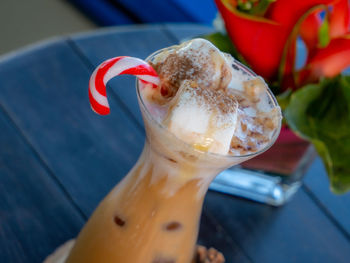 Close-up of drink on table