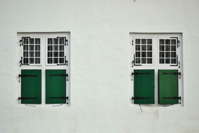 Closed window of building