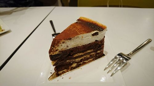 Close-up of pastry in plate