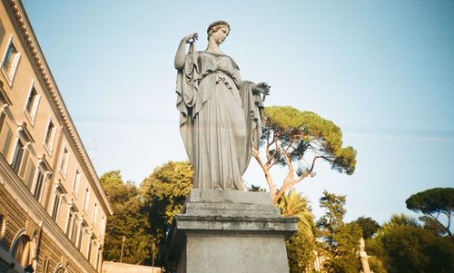 Low angle view of statue