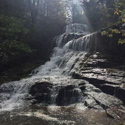 River flowing through rocks