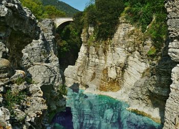 Stream running through canyon