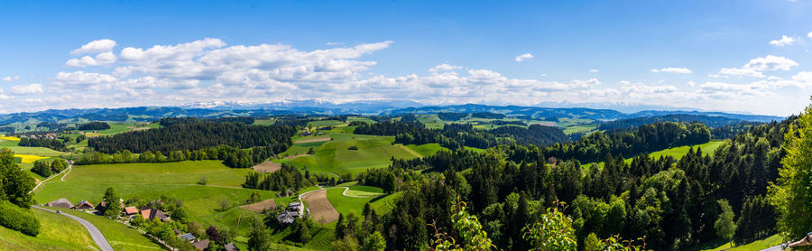 Panoramic view of landscape against sky