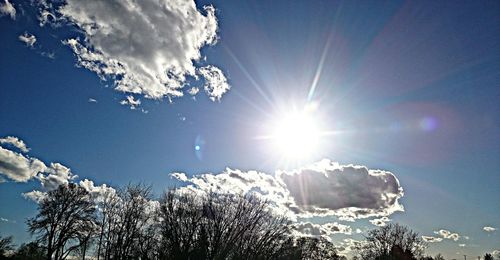 Sun shining through clouds