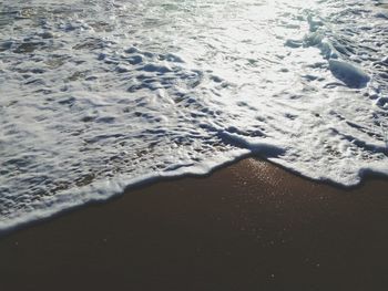 High angle view of sea waves