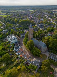 High angle view of cityscape