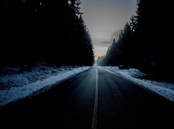 Road in city at night
