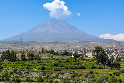 Scenic view of landscape against sky