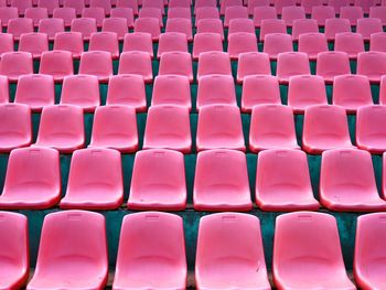 Full frame shot of empty chairs